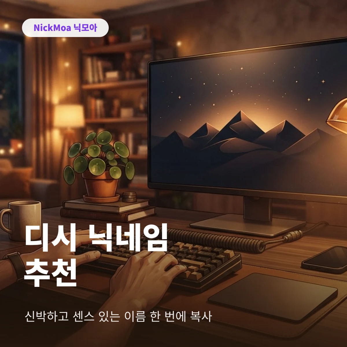 디시 닉네임 추천 안내 이미지 — NickMoa 닉모아